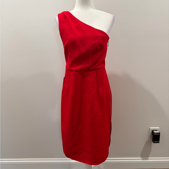 Lipstick Red One-Shoulder Dress - Picture 5 of 6